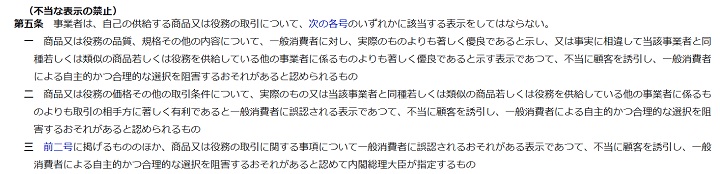 e-gov景品表示